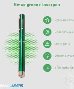 Kenmerken van de Emax groene laserpen
