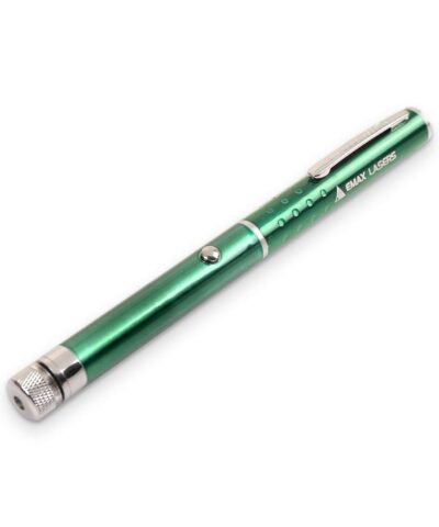 Emax groene laserpen met vijf opzetstukjes, productfoto 2