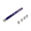 Emax paarse laserpen met vijf opzetstukjes, productfoto 1
