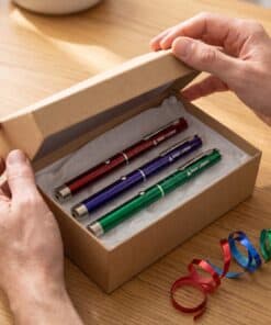 Combodeal: 3 kleuren laserpennen: als cadeau uitgepakt