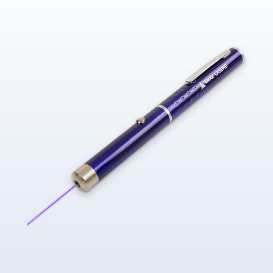 Paarse laserpen van Emax Lasers met paarse straal